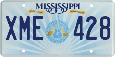 MS license plate XME428
