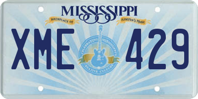 MS license plate XME429