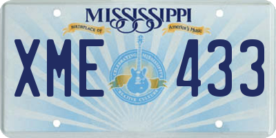 MS license plate XME433
