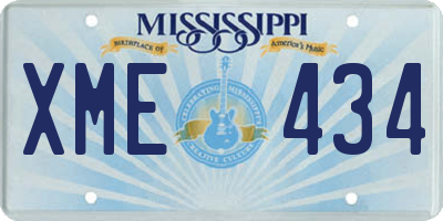 MS license plate XME434