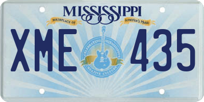 MS license plate XME435