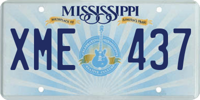 MS license plate XME437