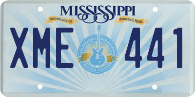 MS license plate XME441