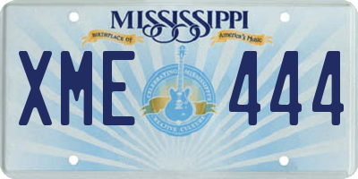 MS license plate XME444