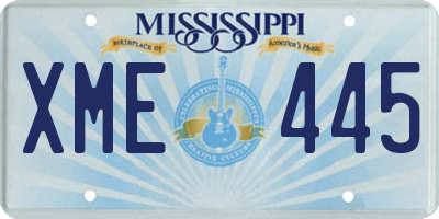 MS license plate XME445