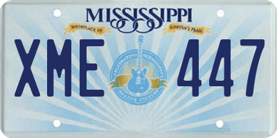 MS license plate XME447