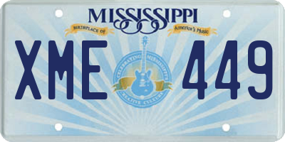 MS license plate XME449