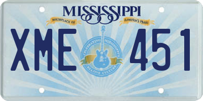 MS license plate XME451