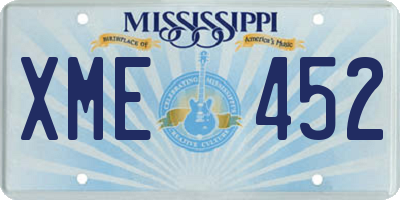 MS license plate XME452