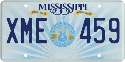 MS license plate XME459
