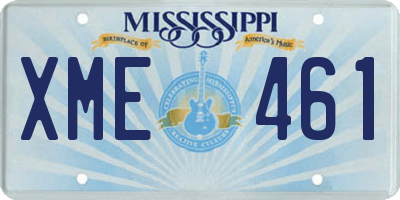MS license plate XME461