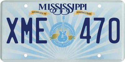 MS license plate XME470