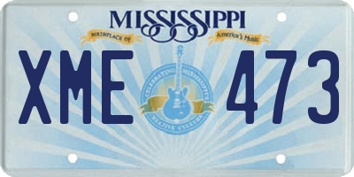 MS license plate XME473