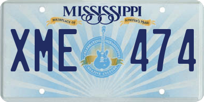 MS license plate XME474