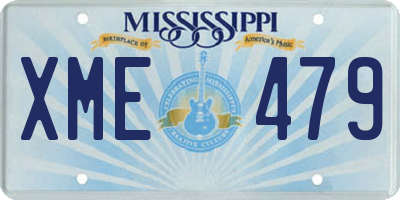MS license plate XME479