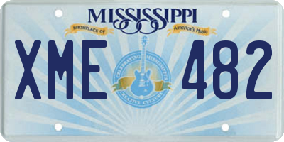 MS license plate XME482