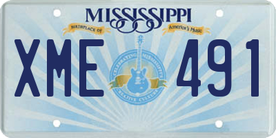 MS license plate XME491