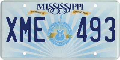 MS license plate XME493