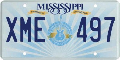 MS license plate XME497