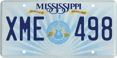 MS license plate XME498
