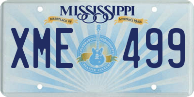 MS license plate XME499