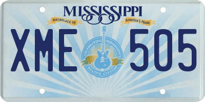 MS license plate XME505