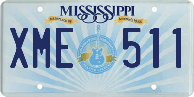 MS license plate XME511
