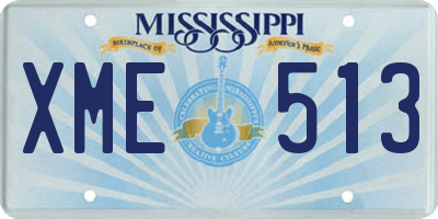 MS license plate XME513