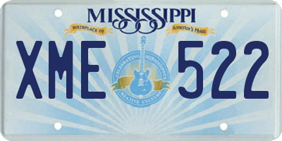 MS license plate XME522