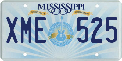 MS license plate XME525