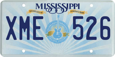 MS license plate XME526