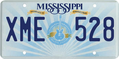 MS license plate XME528