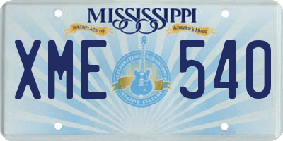 MS license plate XME540