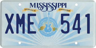 MS license plate XME541