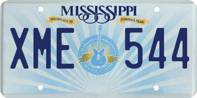 MS license plate XME544