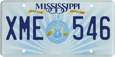 MS license plate XME546