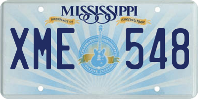 MS license plate XME548