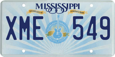 MS license plate XME549