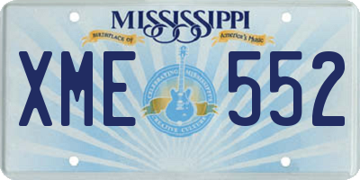 MS license plate XME552