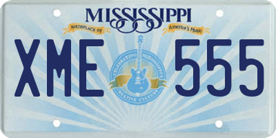 MS license plate XME555