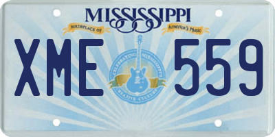MS license plate XME559