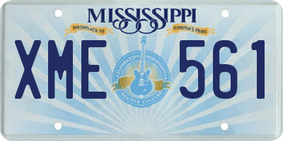 MS license plate XME561