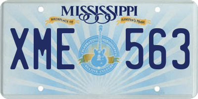 MS license plate XME563