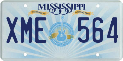 MS license plate XME564