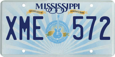 MS license plate XME572