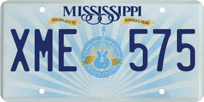 MS license plate XME575
