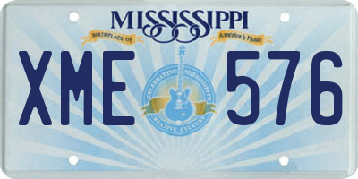 MS license plate XME576