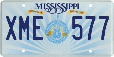 MS license plate XME577