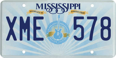 MS license plate XME578