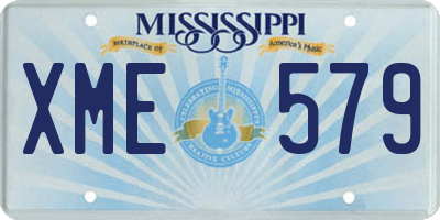 MS license plate XME579